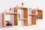 wandrek / hangplank massief grenen kleur: elzenhout Junco 288 - Afmetingen: 50 x 130 x 20 cm (H x B x D)