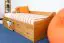 tienerbed / jeugdbed / functioneel bed massief grenen, kleur elzenhout 94, incl. lattenbodem - 90 x 200 cm (B x L)