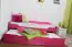 kinderbed / jeugdbed "Easy Premium Line" K1/1u incl. 2e onderschuifbed en 2 afdekpanelen, 90 x 200 cm massief beukenhout kleur: roze