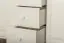 dressoir / ladekast massief grenen, wit gelakt Junco 158 - Afmetingen 123 x 121 x 42 cm