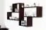 wandplank / hangrek massief grenen massief houtnoten kleuren Junco 282 - Afmetingen: 76 x 166 x 20 cm (H x B x D)
