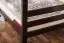 Stapelbed voor volwassenen "Easy Premium Line" K16/n, hoofd- en voeteneinde recht, massief beukenhout kleur: chocolabruin - ligvlak: 120 x 200 cm, deelbaar
