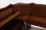 Hoekbank massief grenen, kleur: walnoten Junco 244 - Afmetingen: 85 x 110 x 150 cm (H x B x L)