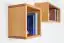 wandrek / hangplank / kubus massief grenen kleur: elzenhout Junco 291C - 30 x 30 x 20 cm (h x b x d)