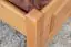 eenpersoonsbed / logeerbed massief grenen, kleur elzenhout 78, incl. lattenbodem - 100 x 200 cm