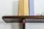 Hangplank / wandrek massief grenen , vol hout, kleur walnoten 005 - Afmetingen 24 x 100 x 20 cm (H x B x D)