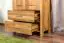 Draaideurkast / kledingkast Wooden Nature 129 massieve eiken - 180 x 90 x 40 cm (H x B x D)