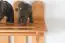 garderobe / kapstok massief grenenhouten kleur elzenhout Junco 346 - Afmetingen: 100 x 80 x 33 cm (H x B x D)