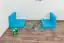 Sitzkissen 2er-Set für Kinderbett / Etagenbett / Funktionsbett Tim - Farbe: Blau