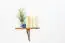 Hangplank / wandrek massief grenen , vol hout, , kleur eikenhout 020 - Afmetingen 24 x 40 x 20 cm (H x B x D)