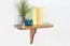 Hangplank / wandrek massief grenen , vol hout, , kleur eikenhout 020 - Afmetingen 24 x 40 x 20 cm (H x B x D)