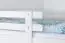 Stapelbed "Easy Premium Line" K18/n, hoofdeinde met gaten, massief beuken wit - 90 x 190 cm, (L x B) deelbaar