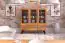 vitrine kast / servieskast Masterton 15 massief kernbeuken geolied - Afmetingen: 140 x 136 x 45 cm (H x B x D)