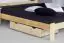 Schublade für Bett - Kiefer Vollholz massiv natur 001 - Abmessung 18,50 x 97,50 x 57 cm (H x B x T)