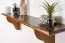 Hangplank / wandrek massief grenen , vol hout, kleur eiken 005 - Afmetingen 24 x 100 x 20 cm (H x B x D)
