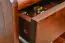 Nachtkastje massief grenen, kleur: walnoten Junco 126 - Afmetingen: 40 x 40 x 27 cm (H x B x D)