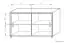 ladeblok / rolcontainer /  Cianjur 06, kleur: eiken / wit - afmetingen: 72 x 120 x 45 cm (H x B x D)