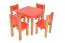 Kinderstoel set van 2 Laurenz massief beukenhout  / rood - Afmetingen: 50 x 28 x 28 cm (H x B x D)