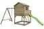 Speeltoren S20C, dak: groen, incl. golfglijbaan, enkele schommeluitbreiding, balkon, zandbak en houten ladder - Afmetingen: 462 x 363 cm (B x D)
