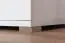 Bank met opbergruimte / schoenenkast Garim 54, kleur: wit hoogglans - Afmetingen: 53 x 76 x 35 cm (H x B x D)