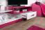Kinderkamer - TV-onderkast Frank 10, kleur: wit / roze - 43 x 120 x 43 cm (H x B x D)