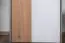 Jeugdkamer / tienerkamer Kast Klemens 04, kleur: wit / glanzend wit - Afmetingen: 92 x 160 x 40 cm (H x B x D), met 2 deuren, 4 laden en 4 vakken