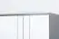 Jeugdkamer / tienerkamer - draaideurkast / kleerkast Elias 01, kleur: wit / grijs - afmetingen: 187 x 80 x 52 cm (h x b x d)