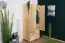 kledingkast met siergroeven massief grenenhout natuur Columba 01 - afmetingen 195 x 80 x 59 cm