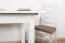 Uitschuifbare tafel massief wit grenen gelakt Junco 236B (hoekig) - afmeting 80 x 140 / 170 / 200 cm