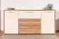 sideboard kast / ladekast Gataivai 09, kleur: hoogglans beige / walnoten - 83 x 170 x 46 cm (H x B x D)