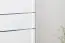 Schuifdeurkast / kledingkast Siumu 06, kleur: wit / wit hoogglans - 224 x 182 x 61 cm (H x B x D)