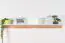 Hangplank / wandrek Tuanai 04, kleur: eiken / wit hoogglans - 32 x 140 x 22 cm (h x b x d)