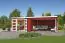 Tuinhuis met overkapping G270 Zweeds rood - 28 mm blokhut profielplanken, grondoppervlakte: 22,85 m², lessenaarsdak