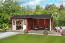 Tuinhuisje G278 Zweeds rood - blokhut profielplanken 34 mm, grondoppervlakte: 19,74 m², zadel dak