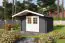 Tuinhuisje G261 Carbon grijs - blokhut profielplanken 34 mm, grondoppervlakte: 8,60 m², zadel dak