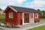 Chalet / tuinhuis G292 Zweeds rood incl. vloer - blokhut 40 mm, grondoppervlakte: 22,42 m², zadeldak
