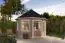 Chalet / tuinhuis G67 lichtgrijs incl. vloer - 44 mm, bruikbare oppervlakte: 9,50 m², tentdak