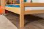 Kinderbed stapelbed "Easy Premium Line" K19/n, hoofdbord en voeteneind met gaten, massief beukenhout naturel - 90 x 190 cm (b x l), deelbaar