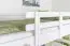 Stapelbed voor volwassenen "Easy Premium Line" K24/n, hoofdbord en voeteneind recht, wit gelakt beuken - ligvlak: 120 x 190 cm, deelbaar