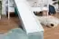 Wit stapelbed met glijbaan 90 x 190 cm, massief beukenhout wit gelakt, deelbaar in twee eenpersoonsbedden, "Easy Premium Line" K25/n