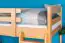 Hoogslaper met glijbaan 80 x 200 cm, massief beuken transparant gelakt, om te bouwen tot eenpersoonsbed, "Easy Premium Line" K30/n
