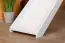 Groot wit stapelbed met glijbaan 120 x 190 cm, massief beukenhout wit gelakt, deelbaar in twee eenpersoonsbedden, "Easy Premium Line" K32/n