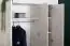 Draaideurkast / kledingkast Sidonia 01, kleur: eiken wit - 200 x 123 x 53 cm (H x B x D)