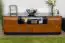 TV-meubel "Postira" 12, kleur: walnoten / zwart, deels massief - Afmetingen: 42 x 122 x 51 cm (H x B x D)