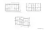 Sideboard kast /dressoir Temecula 05, kleur: eik / wit - afmetingen: 92 x 155 x 43 cm (H x B x D), met 3 deuren en 7 vakken