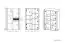 Vitrine Heber 05, Farbe: Weiß / Weiß Glanz - Abmessungen: 138 x 92 x 42 cm (H x B x T), mit 3 Türen und 8 Fächern