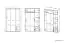 Draaideurkast/kast Mochis 01, kleur: Sonoma eikenhout licht inclusief 3 kleureninzetten - afmetingen: 200 x 120 x 50 cm (H x B x D), met 3 deuren, 2 laden en 6 vakken