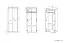 Draaideurkast / kleerkast Mochis 02, kleur: Sonoma eikenhout licht inclusief 3 kleureninzetten - afmetingen: 200 x 80 x 50 cm (H x B x D), met 2 deuren en 2 vakken