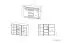 dressoir / ladenkast Knoxville 07, kleur: wit grenen / grijs - afmetingen: 97 x 138 x 42 cm (h x b x d), met 2 deuren, 4 laden en 6 vakken