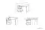 Bureau Knoxville 11, kleur: wit grenen/grijs - afmetingen: 78 x 119 x 55 cm (h x b x d), met 1 deur, 1 lade en 2 vakken